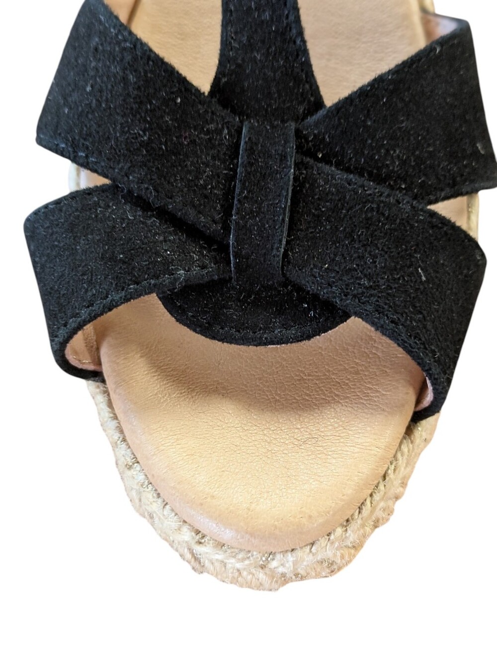 Fosco Espadrille Wedge Sandals Black Size 39 - Picture 5 of 11